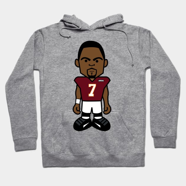 Angry Vick Football Cartoon by AiReal Apparel Hoodie by airealapparel